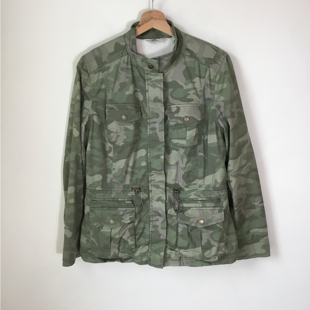 LL Bean Freeport‎ Camo Sherpa Lined Full Zip Jacket
